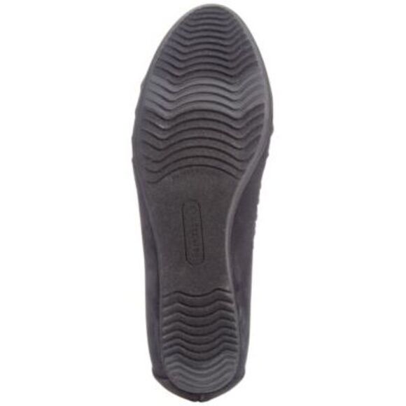 BARETRAPS Womens Black Hidden Heel Pleated Norma Wedge Slip On Ballet Flats 5 M - Picture 4 of 4